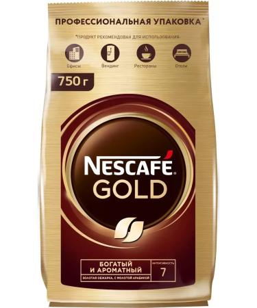 Nescafe Gold Soluble coffee with the addition of ground 750 g 1 package