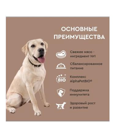 AlphaPet Superpremium large puppies 0.6-1.5 years of beef and rice 12kg - Buy Online on GoSupps.com