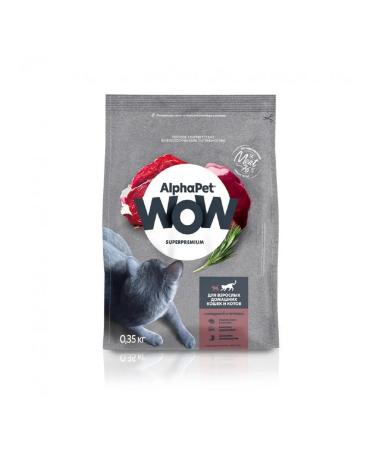AlphaPet Wow feed for domestic cats and beef cats liver 350g - Buy Online on GoSupps.com
