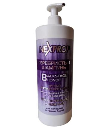 Nexxt Professional Silver shampoo for blond hair against yellowness 1000ml - Buy Online on GoSupps.com