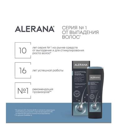 Shampoo men Alerana growth activator Aleran 250ml -1 pcs - Buy Online on GoSupps.com