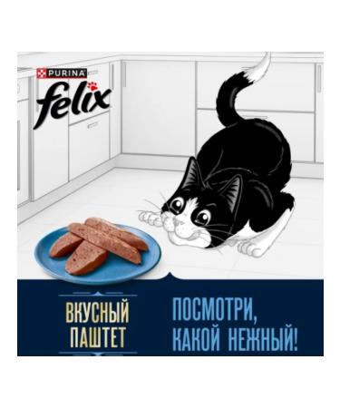 Felix Felix Felix food paste for cats beef and lamb 75 g 26pcs - Buy Online on GoSupps.com