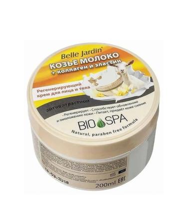 Belle Jardin Bio-SPA Cream for Facial and Body goat milk + collagen 200 ml - Buy Online on GoSupps.com