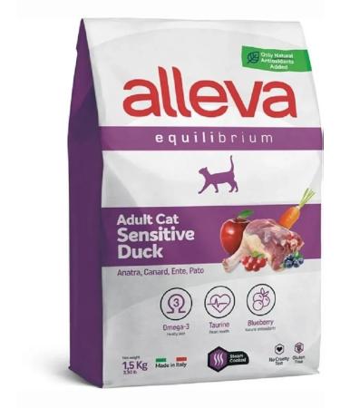 Alleva Equilibrium Sensitive Adult Cat (duck) 1.5 kg - Buy Online on GoSupps.com