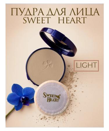 SWEET HEART Facial powder compact with a mirror tone Light