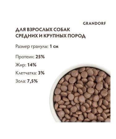 Grandorf Feed for dogs of medium and large breeds white fish 3 kg - Buy Online on GoSupps.com