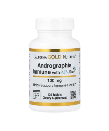 California Gold Nutriton Andrographis extract with vitamin C 100 mg 120 tablets