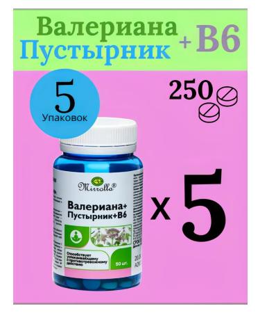 Valerian+motherwort+b6 5 cans 250 tablets