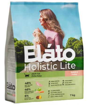 Elato Dry food for fastidious cats with rabbit and turkey 7kg