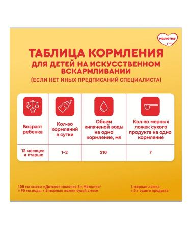 Baby 3 baby milk 12 months 1200 g 1 pc - Buy Online on GoSupps.com