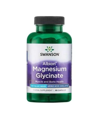 Swanson Magnesium Helat 133 mg Albion Magnesium Glycinate 90 capsules