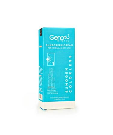 GenoBiotic Sunscreen for normal and dry skin colorless - Buy Online on GoSupps.com