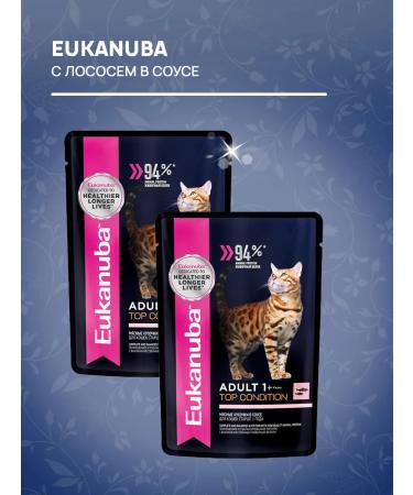 Eukanuba Wet feed for cats salmon in sauce 85 g 12 pcs - Buy Online on GoSupps.com