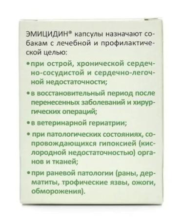 AVZ Emicidine 50 mg for dogs antioxidant drug 30 caps - Buy Online on GoSupps.com