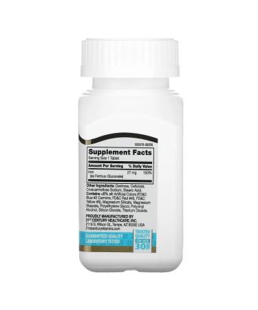 21st Century Highly efficient iron 27 mg 110 tablets - Buy Online on GoSupps.com