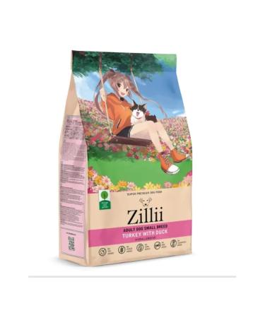 Zillii Dry food for adult dogs of small breeds with turkey and duck - 800 grams