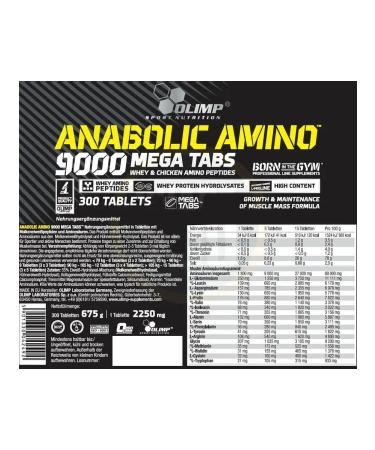 Olimp Sport Nutrition Amino acids complex Anabolic amino 9000 300 tablets - Buy Online on GoSupps.com