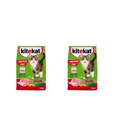 Kitekat Dry food meat fever 1.9 kg x2 pcs