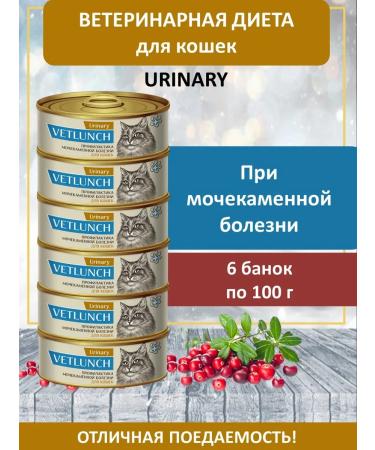 Pet Lunch Wet feed for Urinary cats 6 cans of 100 g