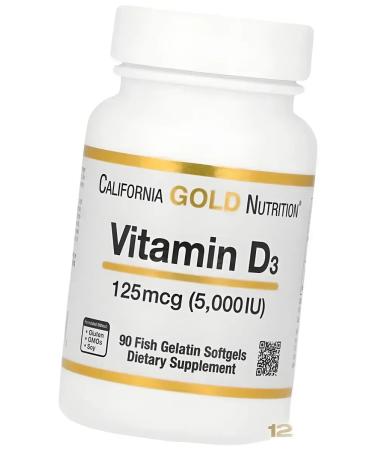 California Gold Nutrition Vitamin D3 125 g 90 capsules - Buy Online on GoSupps.com
