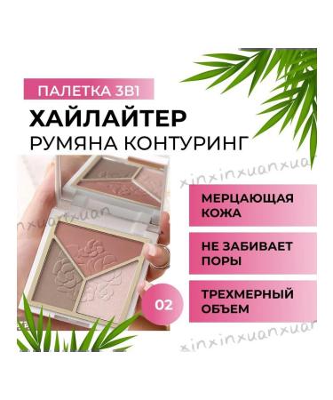 Palette 3 in 1 highlighter blush contouring chocolate late