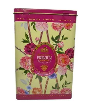 Monzil Black tea Pink Flowers Bolsolistovaya 300 g - Buy Online on GoSupps.com