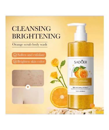 Exfoliating and brightening liquid body scrub from Sadoer
