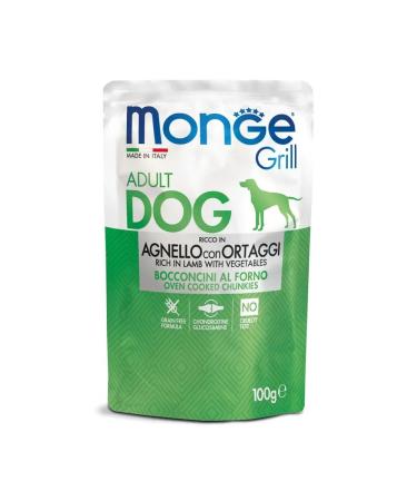 MONGE Feed for adult dogs from a lamb with vegetables 24 pcs. 100 g - Buy Online on GoSupps.com