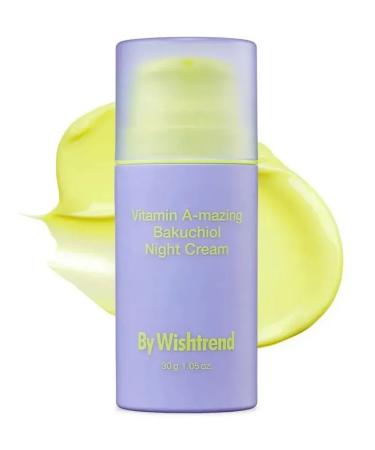 By Wishtrend Vitamin Amazing Anti-aging night face cream with retinol and bakuchiol for wrinkles