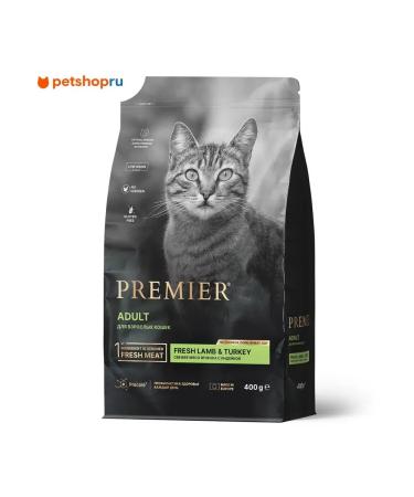 PREMIER Dry food for cats lambs with turkey 400g