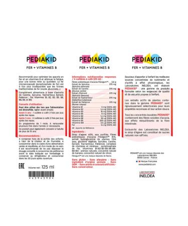 Pediakid Fer + vitamines b Pediac iron + vitamin B - Buy Online on GoSupps.com