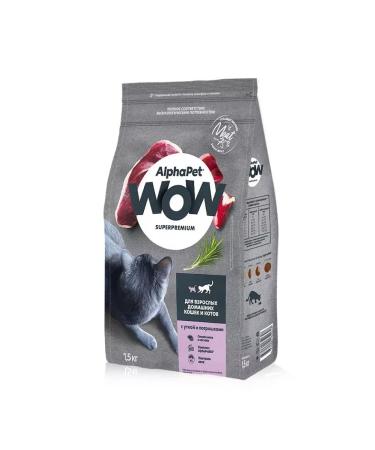 AlphaPet Wow food for domestic cats duck giblets 1.5 kg - Buy Online on GoSupps.com