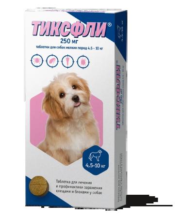 Tixfli Dog tablets (4.5-10 kg) from fleas and ticks 250 mg - Buy Online on GoSupps.com
