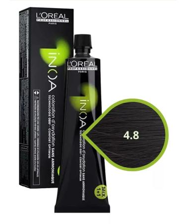 L'Oreal Professionnel Hair dye Strong inoa ODS2 tone 4.8 60 ml - Buy Online on GoSupps.com