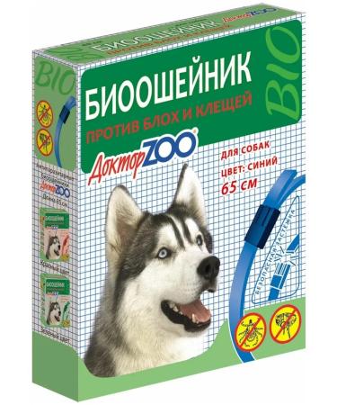 Doctor ZOO Bio -cheese from fleas and ticks for dogs 65 cm blue