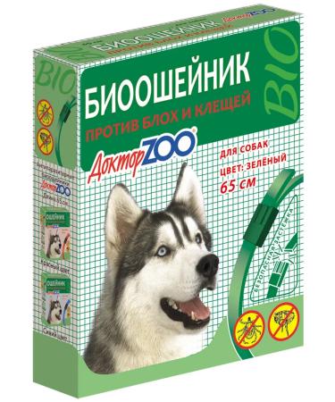 Doctor Zoo Bio -cheese from fleas and ticks for dogs 65 cm green