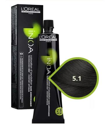 L'Oreal Professionnel Hair dye is persistent Inoa Ods2 tone 5.1 60 ml - Buy Online on GoSupps.com