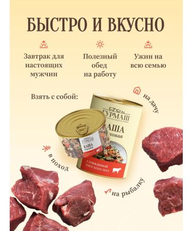 Pension porridge with beef gourmash 325 g - Buy Online on GoSupps.com