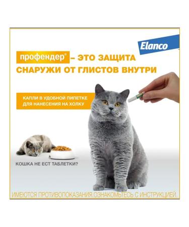 Elanco Profender 0.35ml drops from worms for cats 0.5-2.5kg 2 peep - Buy Online on GoSupps.com