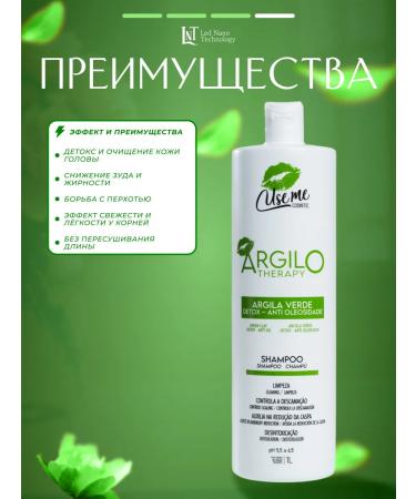 USE ME COSMETICS Green clay shampoo from fat content and dandruff 1 liter - Buy Online on GoSupps.com