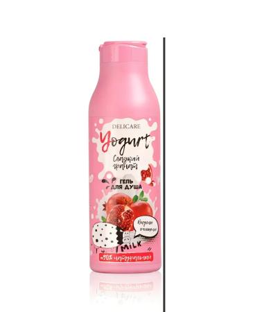 DELICARE Shower gel YouGurt "Sweet Pomegranate" 400 ml - Buy Online on GoSupps.com