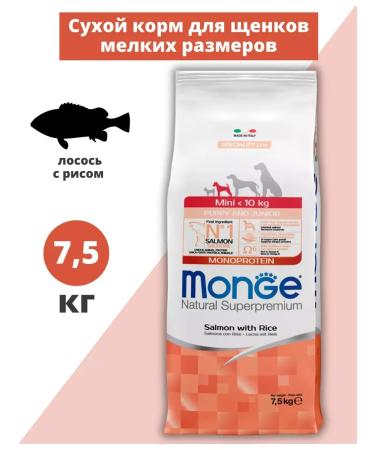 MONGE Dry food mini puppy for small breeds of 2.5 kg