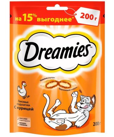 DREAMIES Tidbious pillows for cats with chicken 60 g - Buy Online on GoSupps.com