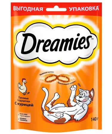 DREAMIES Tidbious pillows for cats with chicken 60 g - Buy Online on GoSupps.com