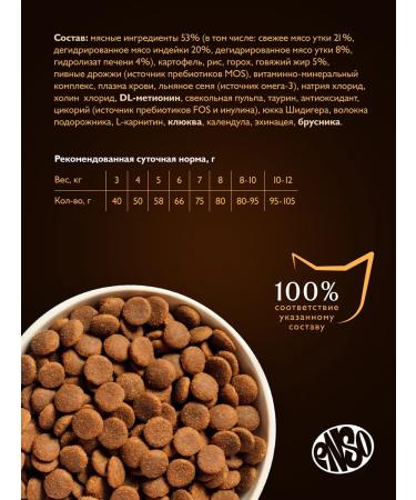 Enso Dry food for cats for the prevention of ICD with a duck 0.35kg - Buy Online on GoSupps.com