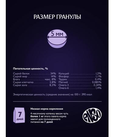 Enso Dry food for kittens with lamb 0.35kg - Buy Online on GoSupps.com