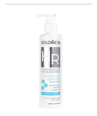 SOLOMEYA Shampoo for hair volume with macadamia oil 250 ml - Buy Online on GoSupps.com