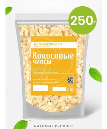 National Product Coconut chips without sugar dried fruit 250g