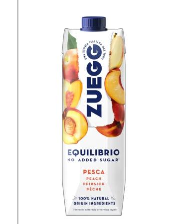 Zuegg Drink Sokom -containing peach without sugar 12pc x 1 l - Buy Online on GoSupps.com