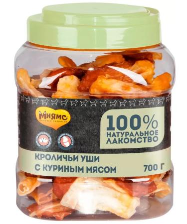 Mnyams Rabbit ears for dogs with chicken 700 g